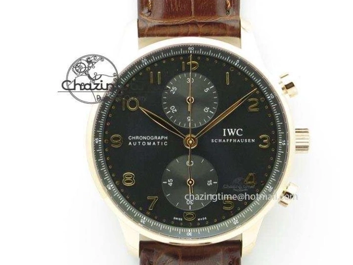 MIROTIME 0715 Portuguese Real PR RG IW5007 ZF 1:1 Best Edition Black Dial On Black Leather Strap A52010 V FreshLook 7304